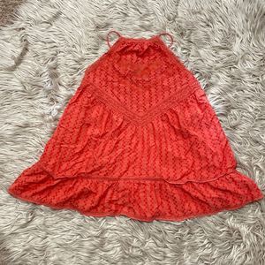 Free people embroidered back tie top medium